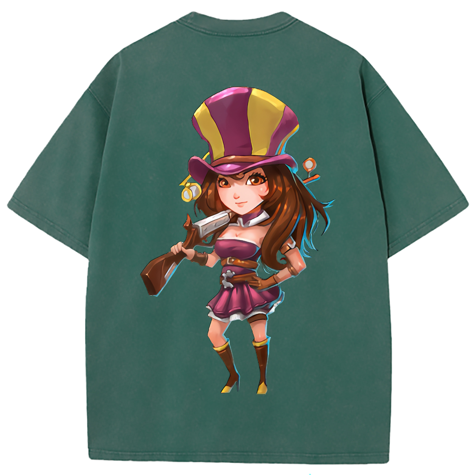 （画像用） リーグ・オブ・レジェンド League of Legends LOL 綿100% ヴィンテージ風 半袖Tシャツ（背面プリント）